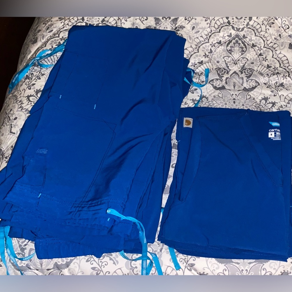 Carhartt Scrub Set Cross-Flex: Medium, Royal Blue